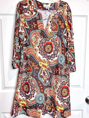 NWT Jude Connally Paisley "Megan" Tunic Dress, Size Medium, Multi Color